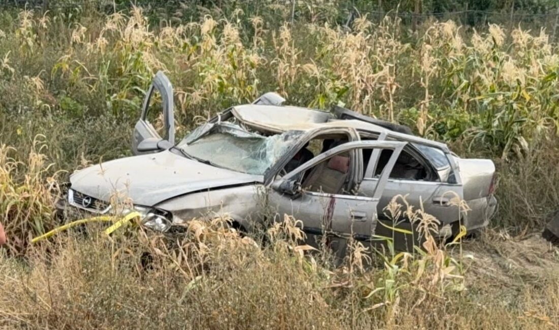 Afyonkarahisar’da takla atarak şarampole giren otomobilde 2 kişi yaralandı. Kaza,