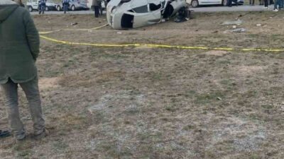 Afyonkarahisar’da 15 yaşındaki sürücünün kullandığı otomobilin bir başka otomobille çarpıştığı