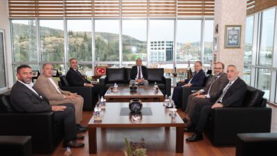 Ziyarette, ATSO Yönetim Kurulu Başkanı Hüsnü Serteser, Meclis Başkanı Mustafa