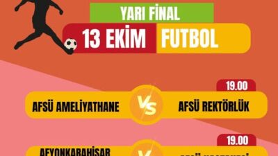 Futbol kategorisinde finale doğru ilerleyen dört takım arasında, AFSÜ Ameliyathane,