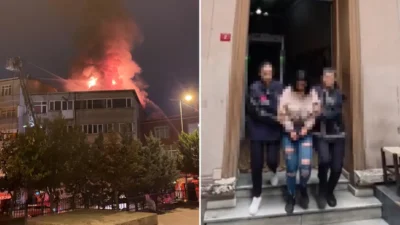 İstanbul’un Beyoğlu ilçesi Piyalepaşa Mahallesi’nde bir tekstil atölyesinin çatı katında