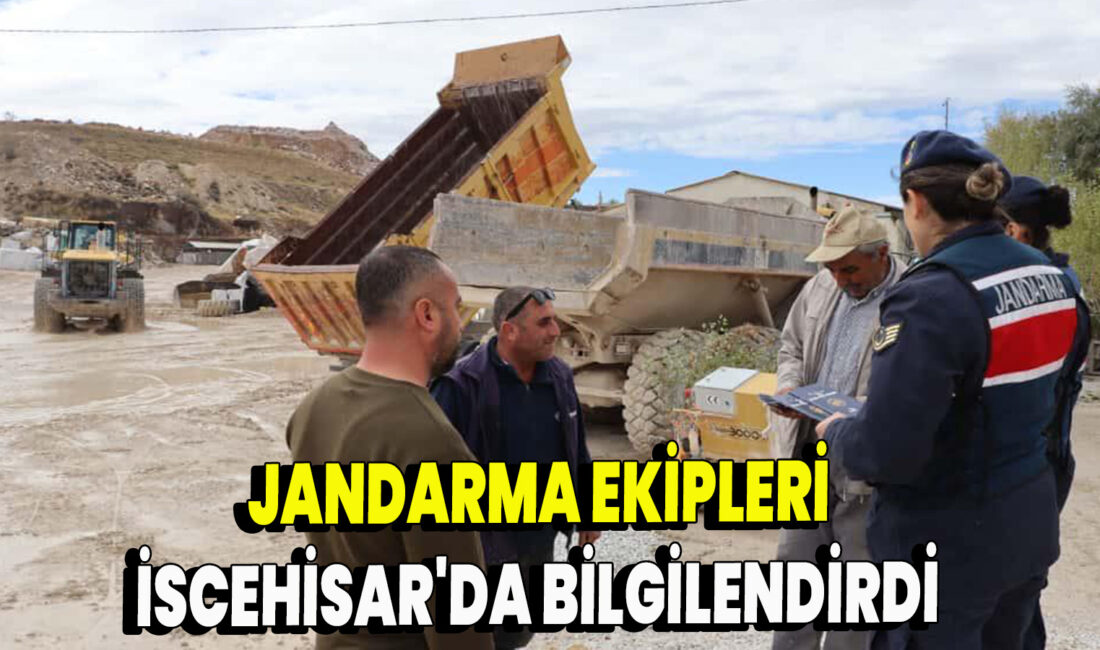 Afyonkarahisar İl Jandarma Komutanlığınca İscehisar ilçesinde faaliyet gösteren işletmelerde çalışan