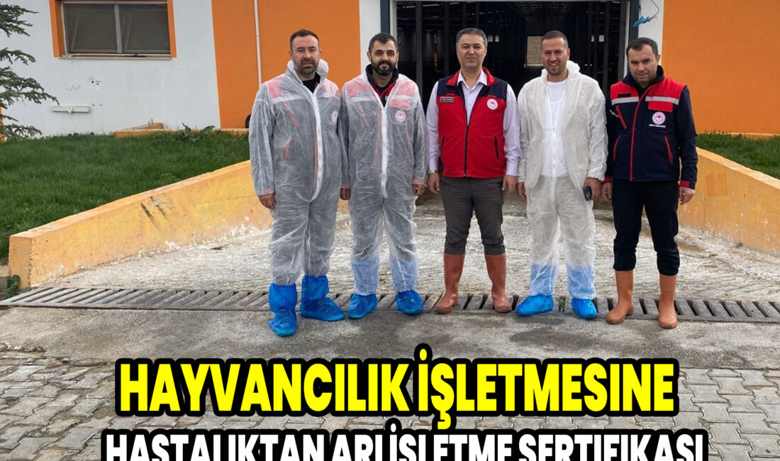  Bu kapsamda, Afyonkarahisar’da bir işletme daha “Hastalıktan Ari İşletme” sertifikası