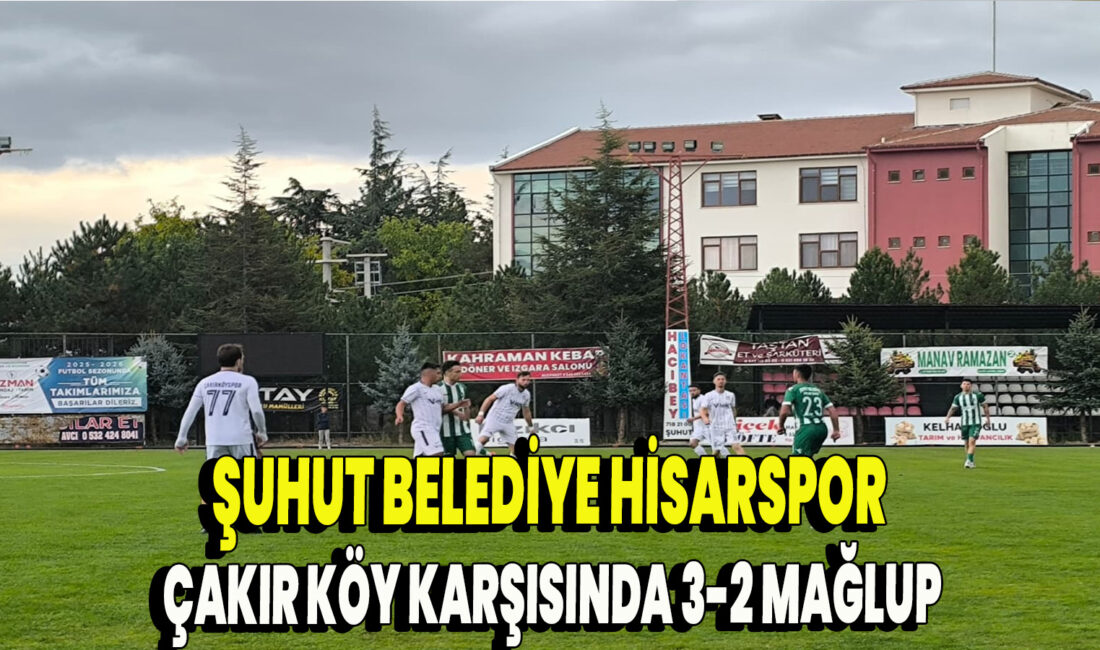 Şuhut Belediye Şehir Stadyumu’nda oynanan mücadele, ilk yarısı 2-2 biten