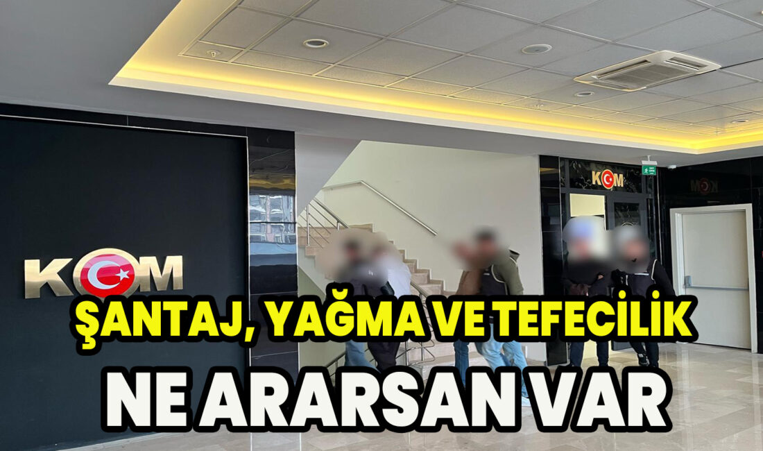 Yürütülen çalışmalarda Şantaj, Yağma ve Tefecilik suçu kapsamında il merkezinde