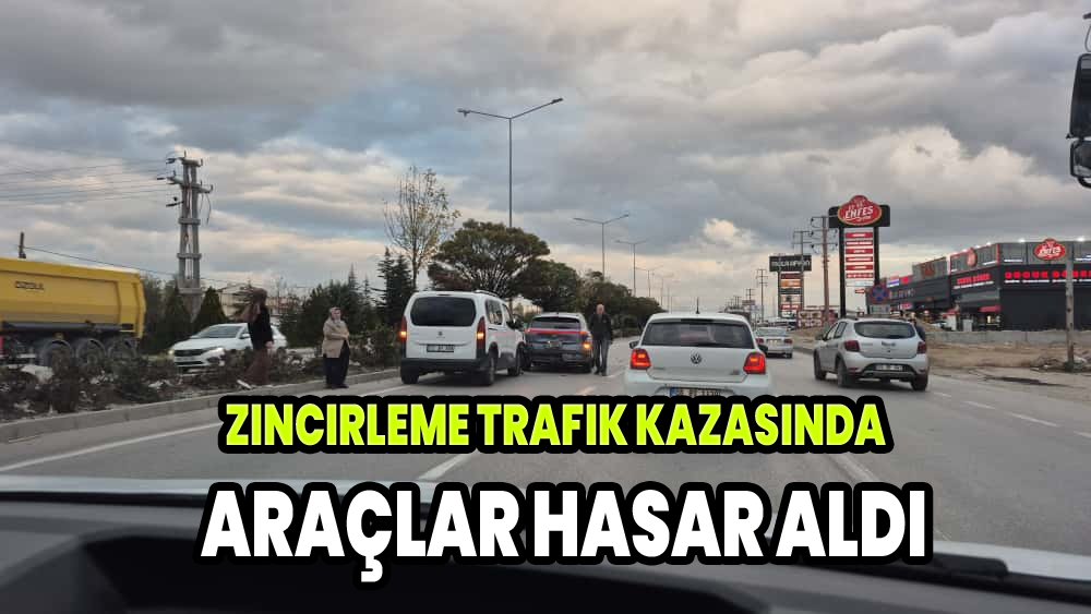   Afyonkarahisar Organize Sanayi Bölgesi yakınındaki çevre yolunda akşam saatlerinde