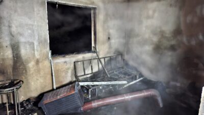 Kütahya’nın Hisarcık ilçesi Yukarı Yoncaağaç köyünde bir evin yatak odasında