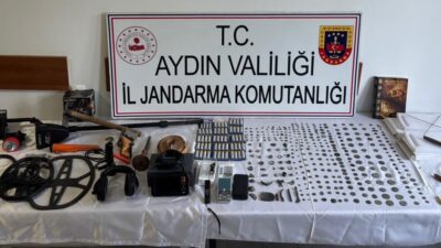Aydın’ın Bozdoğan ilçesinde jandarma ekipleri, tarihi eser kaçakçılığıyla ilgili önemli