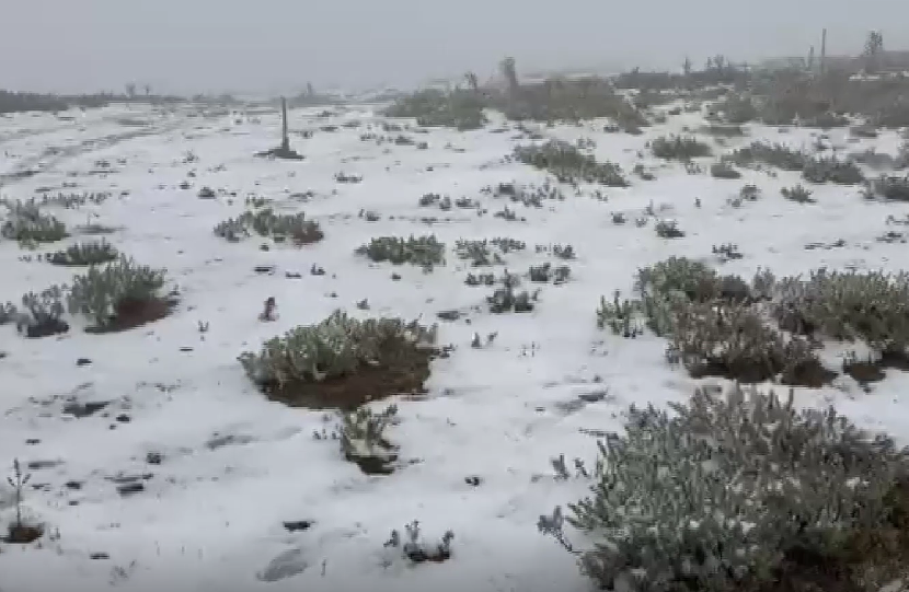 Mevsimin İlk Karı Yellibel Yaylası’nı Beyaza Bürüdü Soğuyan hava koşullarıyla