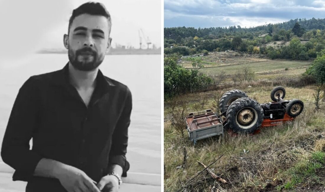 Hopanlar Mahallesi’nden tarlaya giden Çiçek’in kullandığı traktör, direksiyon hakimiyetinin kaybolması