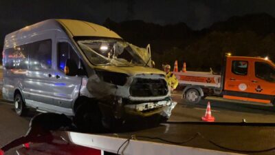 TEM Otoyolu Edirne istikametinde, saat 03.00 civarında meydana gelen kazada,