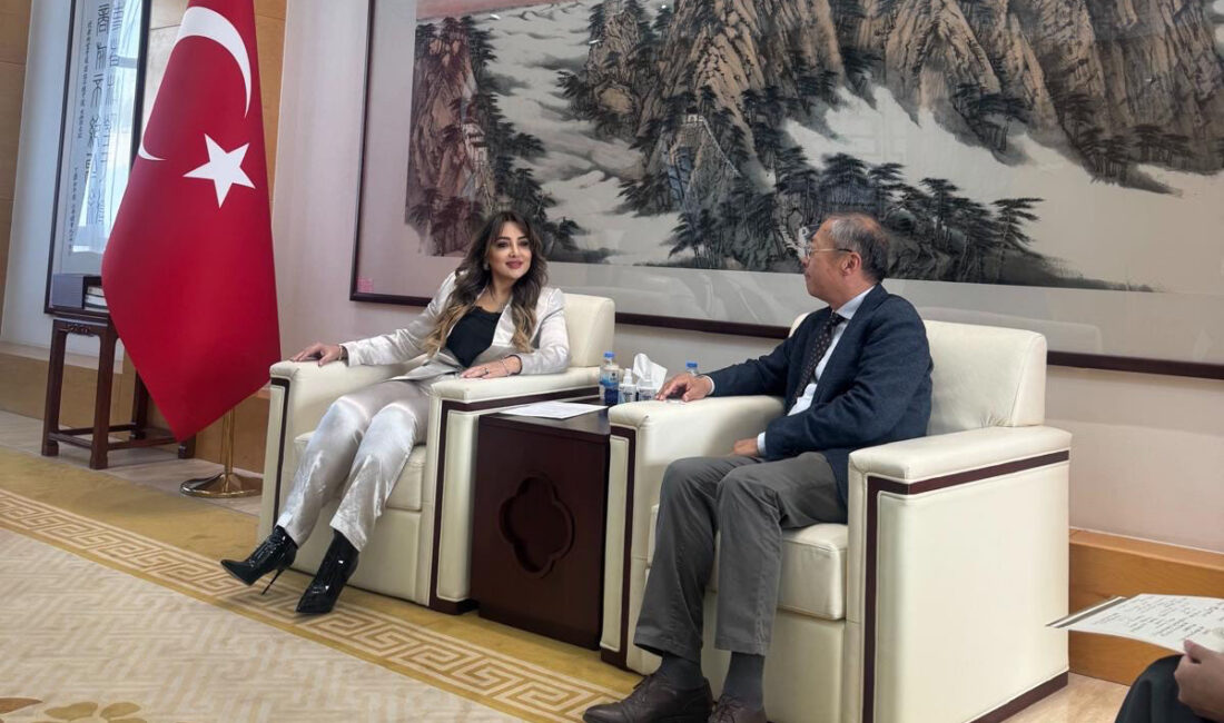 Ziyarette Çin Ticaret Elçiliği Müsteşarı Li Bin ile bir gelen