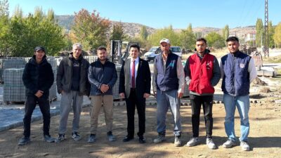 Afyonkarahisar’ın Dörtyol Mahallesi Özdilek TOKİ bölgesinde yürütülen yol ve kaldırım