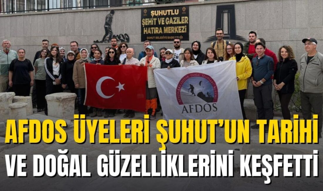 Afyonkarahisar Doğa Sporları Kulübü (AFDOS) üyeleri, hafta sonu düzenlenen etkinlik