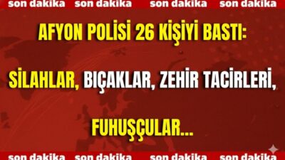 Afyonkarahisar İl Emniyet Müdürlüğü ekipleri, 13–21 Ekim tarihleri arasında il
