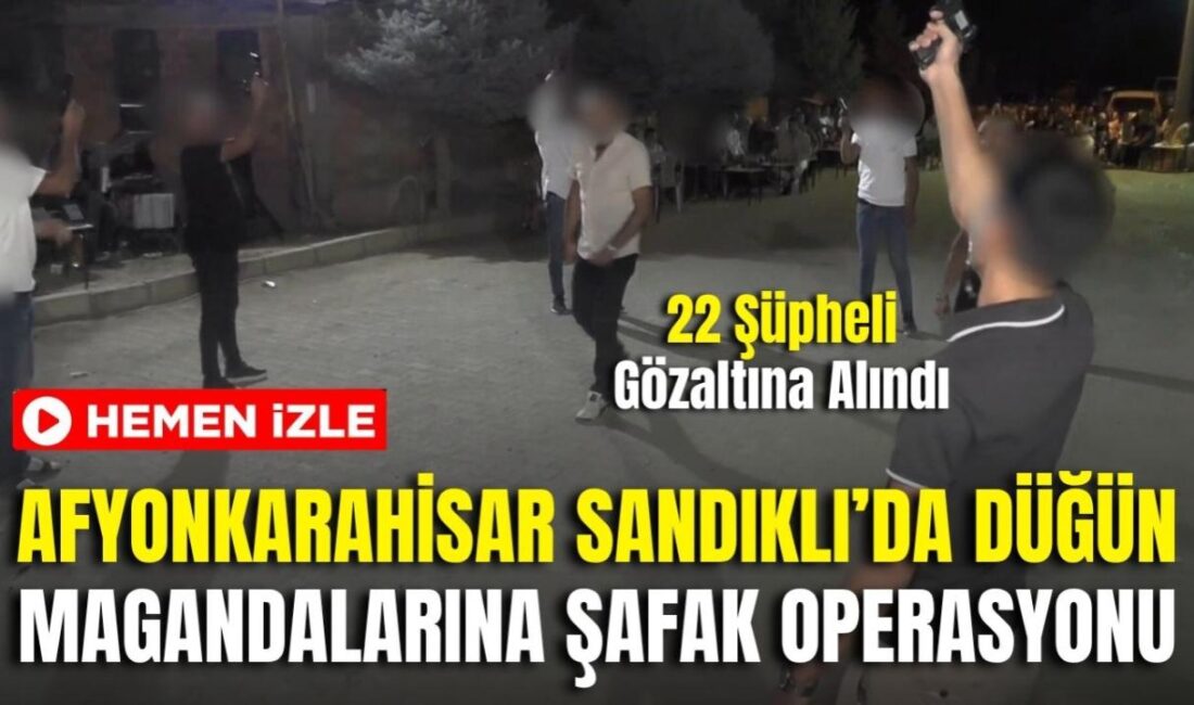 Afyonkarahisar’ın Sandıklı ilçesinde, 16 Ağustos 2025 tarihinde bir düğünde havaya