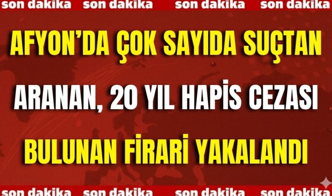 Afyonkarahisar İl Jandarma Komutanlığı ekipleri, aranan şahısların yakalanmasına yönelik yürüttükleri