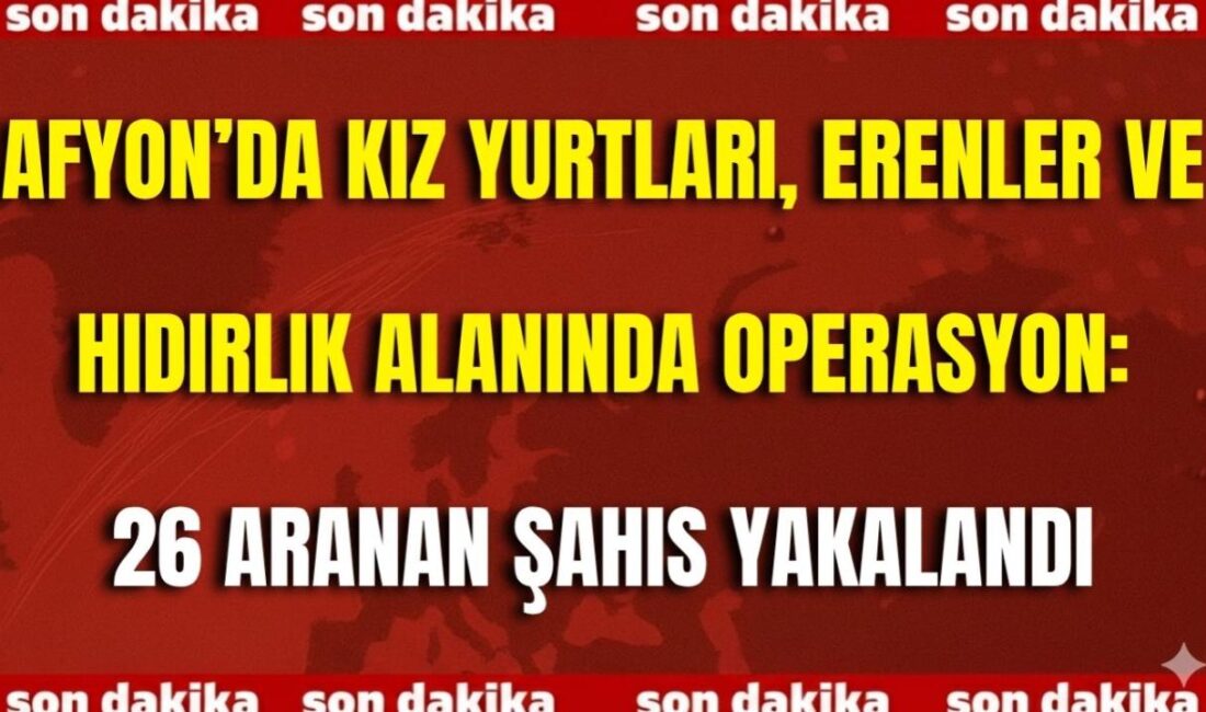 Afyonkarahisar İl Emniyet Müdürlüğü, 20–27 Ekim 2025 tarihleri arasında kent