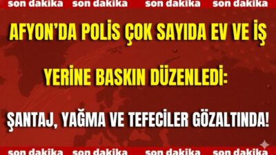 Afyonkarahisar Emniyet Müdürlüğü ekipleri, mali suçlara yönelik yürütülen soruşturma kapsamında