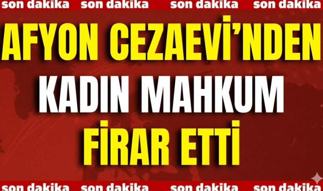 Afyonkarahisar Kadın Açık Cezaevi’nden bir kadın mahkum firar etti.  