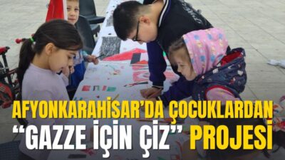 Projeye katılan çocuklar, Gazze’de yaşanan zulme dikkat çekmek ve kardeşlerine