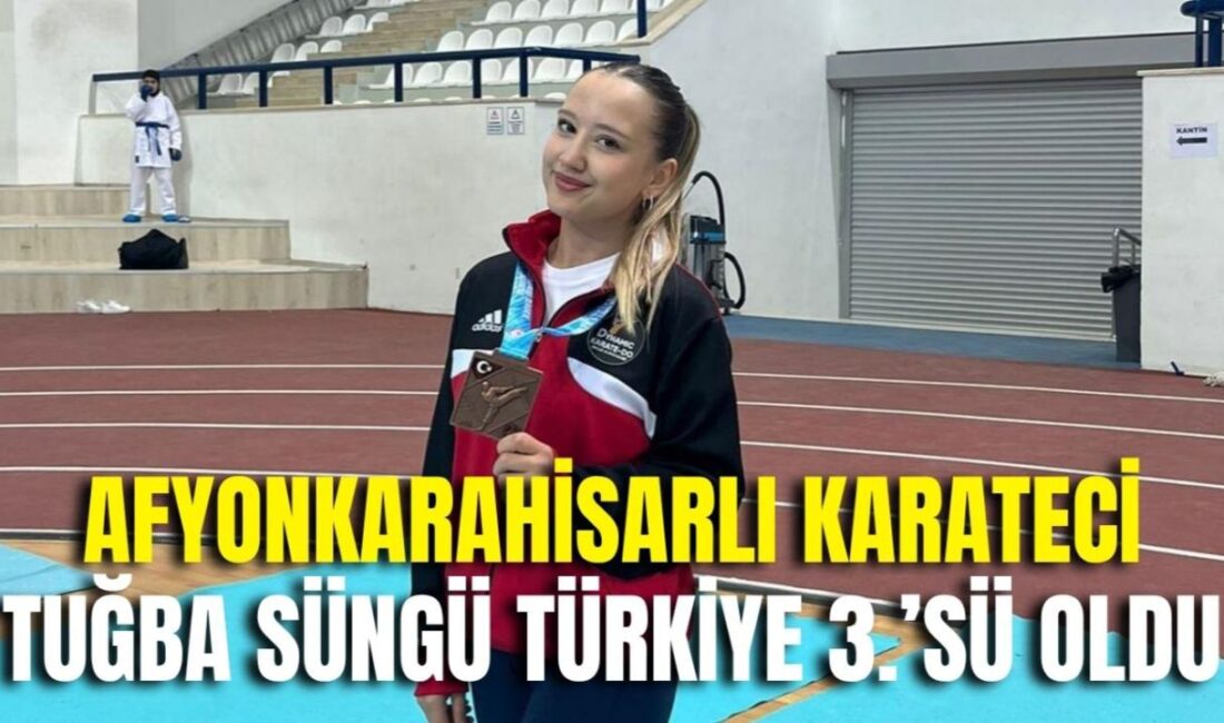 Afyonkarahisarlı karateci Tuğba Süngü, Elazığ’da düzenlenen Ümit, Genç ve U21