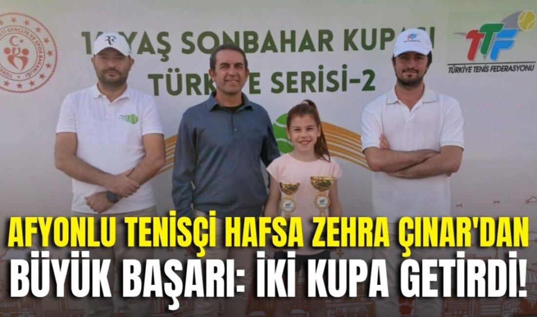 Afyonkarahisarlı genç tenisçi Hafsa Zehra Çınar, Türkiye Tenis Federasyonu tarafından