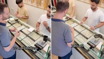 Kapalıçarşı yakınlarında altın bozdurmak isteyen bir vatandaş, kuyumcu tarafından “14