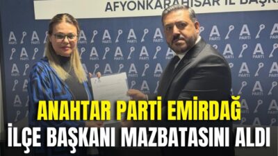 Anahtar Parti Emirdağ İlçe Başkanlığı görevine atanan Dilek Erdoğdu, düzenlenen