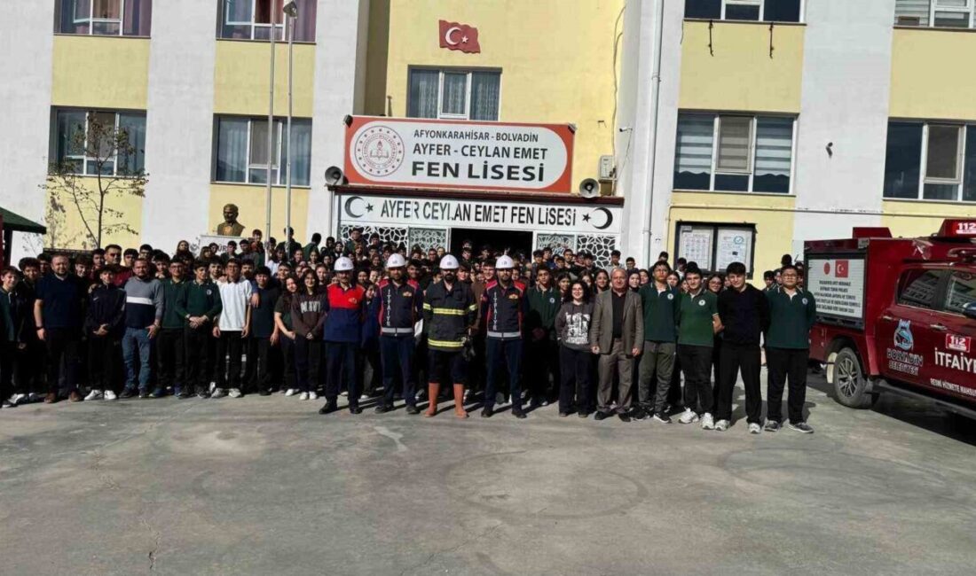 Afyonkarahisar Bolvadin Belediyesi İtfaiye Müdürlüğü ekipleri tarafından Ayfer-Ceylan Emet Fen