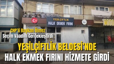 Afyonkarahisar’ın Sultandağı ilçesine bağlı Yeşilçiftlik beldesinde, belediye destekli Halk Ekmek