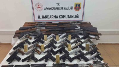 Afyonkarahisar’da düğünlerde havaya ateş açan magandalara yönelik gerçekleştirilen operasyonda 55