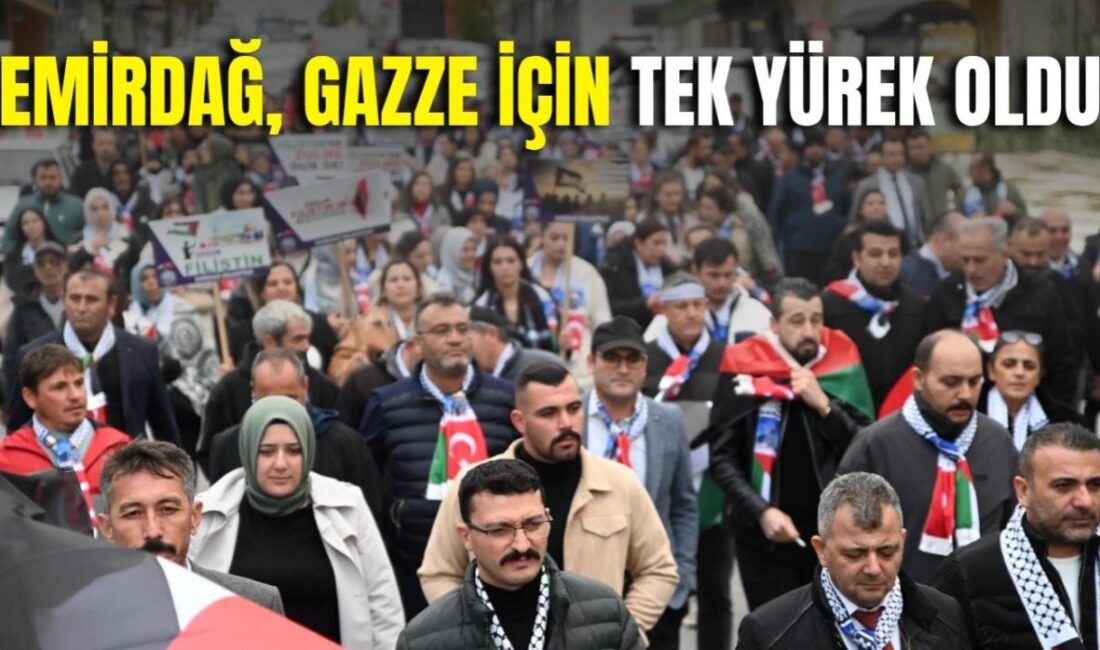 Afyonkarahisar’ın Emirdağ ilçesinde, Gazze’de yaşanan insanlık dramına dikkat çekmek ve