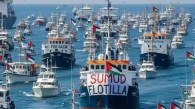 Gazze ablukasını kırmak amacıyla yola çıkan ve 44 ülkeden aktivistlerin