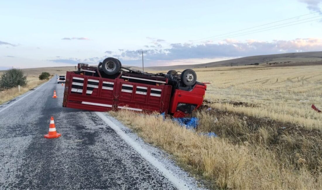 Afyonkarahisar’da kamyonetin devrilmesi sonucu meydana gelen trafik kazasında 3 kişi
