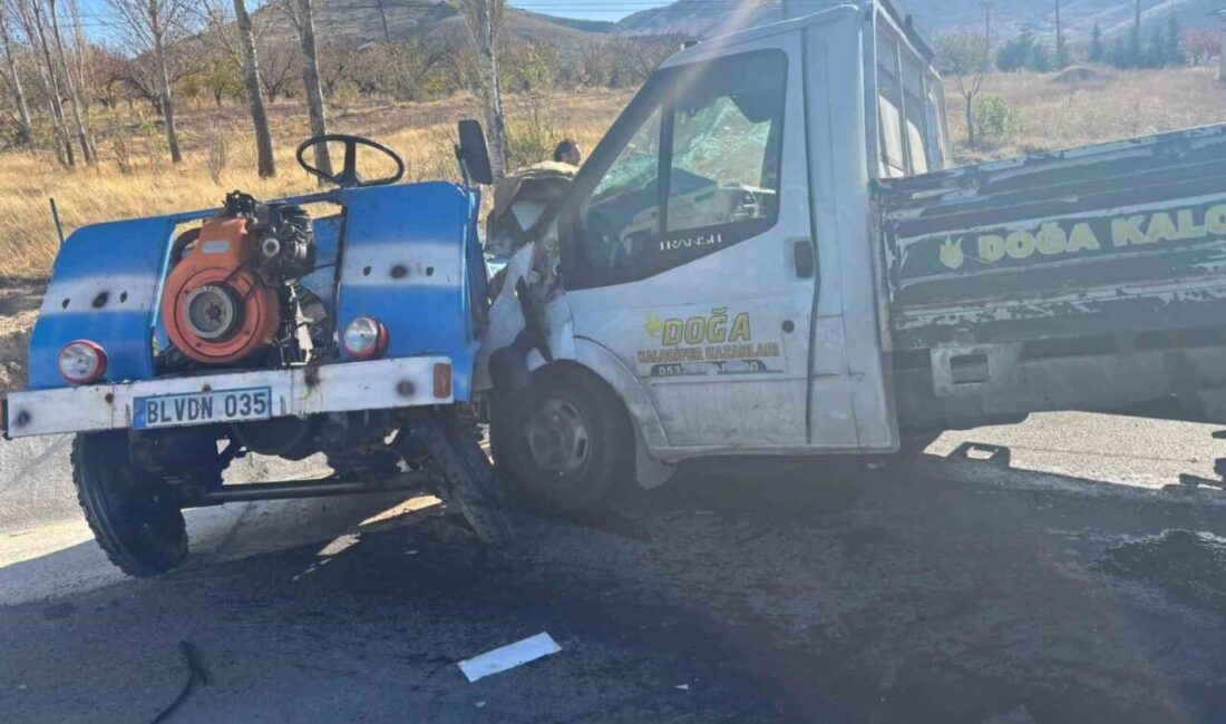 Afyonkarahisar’da kamyonetle çarpışan patpat diye adlandırılan tarım aracının sürücüsü kaldırıldığı