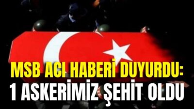MSB’den yapılan açıklamada, “Tokat’ta görev yapmakta olan kahraman silah arkadaşımız