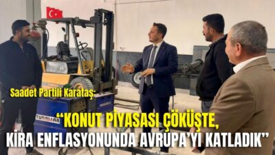 Saadet Partisi Afyonkarahisar İl Başkanı Beytullah Karataş, beraberindeki İl Başkan