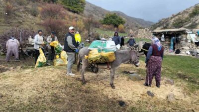 Afyonkarahisar’ın Şuhut ilçesine bağlı Tekkek Köyü’nde sonbaharın gelmesiyle birlikte kestane