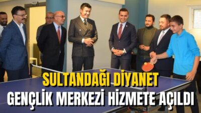 Afyonkarahisar’ın Sultandağı ilçesinde yapımı tamamlanan Diyanet Gençlik Merkezi, düzenlenen törenle