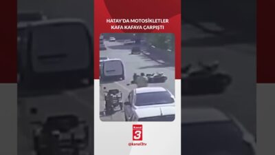 Hatay’ın Erzin ilçesinde iki motosikletin kafa kafaya çarpışması sonucu 3