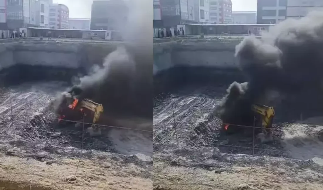 İstanbul Arnavutköy Deliklikaya Mahallesi Günalan Caddesi’ndeki inşaat alanında, iş makinesinden