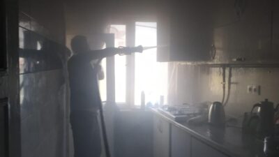 İhbar üzerine hızla olay yerine ulaşan Emirdağ Belediyesi İtfaiye ve