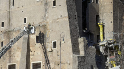 Roma’nın merkezindeki 13. yüzyıl eseri Torre dei Conti’de restorasyon sırasında