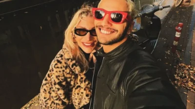 Ünlü şarkıcı İrem Derici ve nişanlısı Melih Kunukçu, Galatasaray’ın Ajax