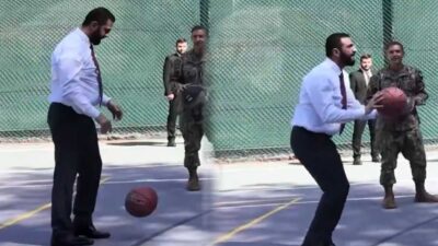 Şeybani’nin Instagram hesabındaki videoda, Şam’daki halk sarayında Cumhurbaşkanı Şara ve