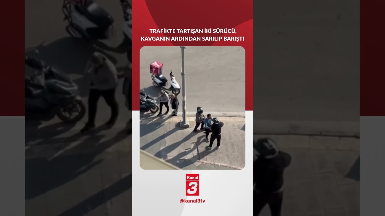Adana’da trafikte tartışan iki sürücü, kavganın ardından sarılıp barıştı!