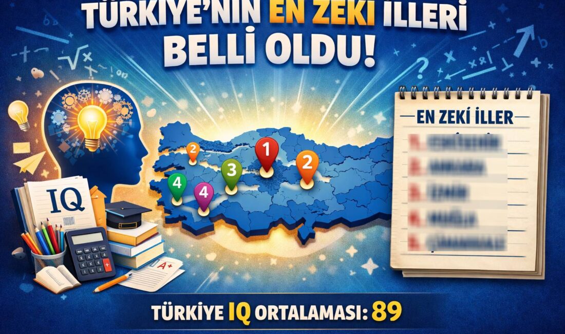 Türkiye’nin IQ haritasını belirleyen bu testler sonucunda, yıllardır zirvede görmeye