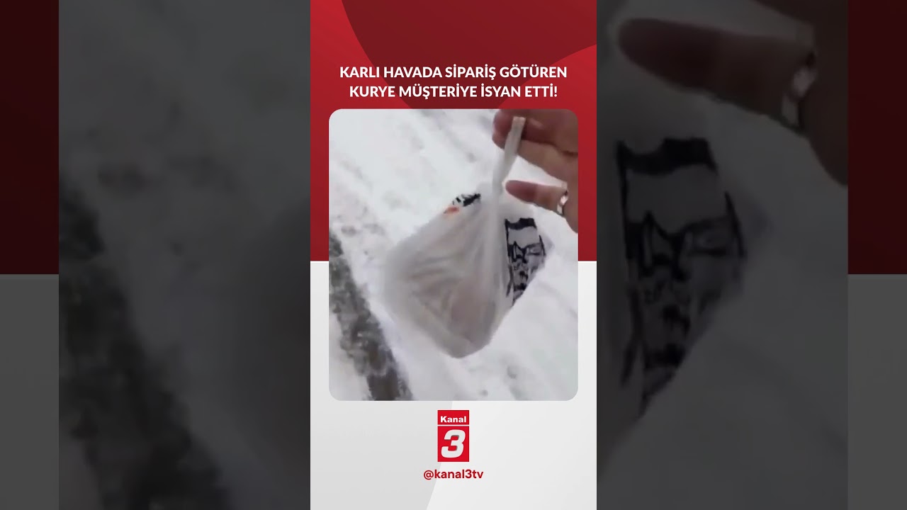 Yoğun Karda Sipariş Çilesi: Kurye İsyan Etti