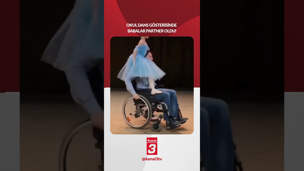 Okul dans gösterisinde babalar partner oldu!
